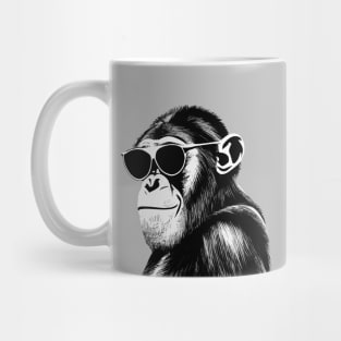 Chimpanzee with sunglasses Mug